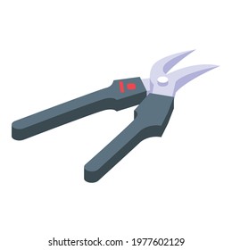 Farm secateurs icon. Isometric of Farm secateurs vector icon for web design isolated on white background