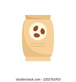 Farm seed pack icon. Flat illustration of Farm seed pack vector icon isolated on white background