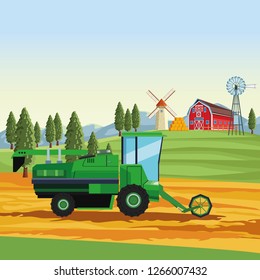 Farm seeding tractor