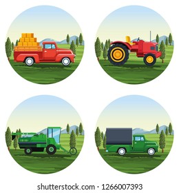 farm set of cartoons