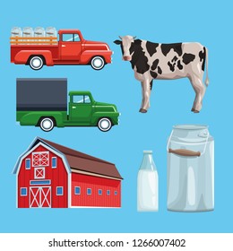 farm set of cartoons