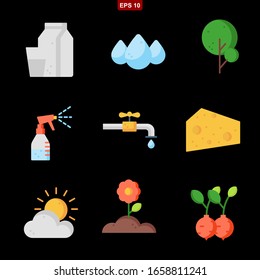 farm set stock vector illustration icon