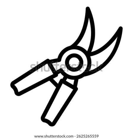 Farm shears icon. Outline farm shears vector icon for web design isolated on white background