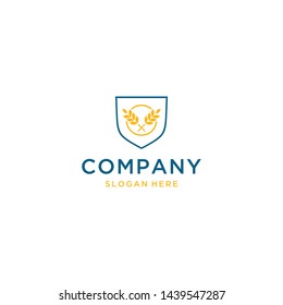 Farm shield badge logo vector illustration