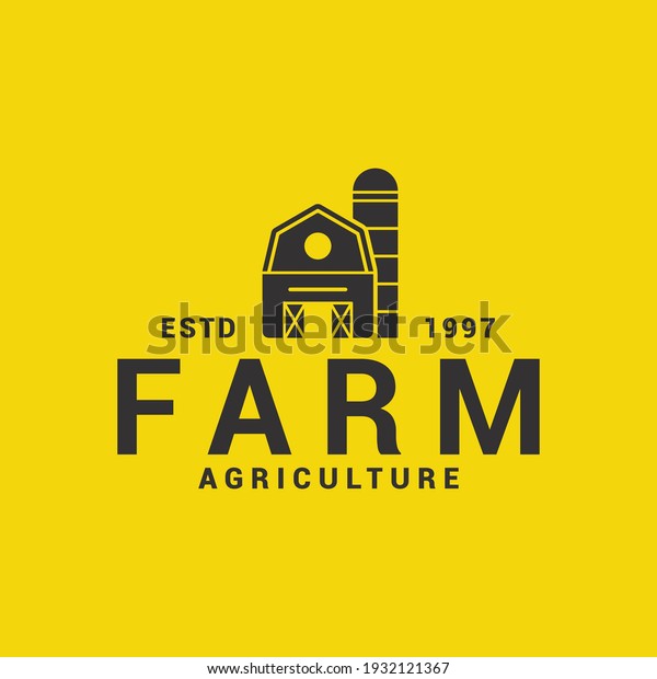 Farm Simple Icon Vector Template Farm Stock Vector (Royalty Free ...