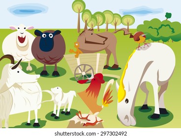farm in simply drawing