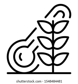 Farm smart temperature control icon. Outline farm smart temperature control vector icon for web design isolated on white background