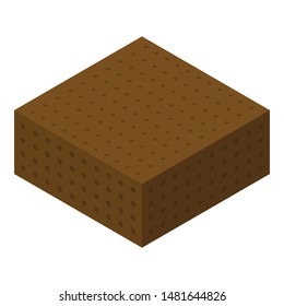 Farm soil land icon. Isometric of farm soil land vector icon for web design isolated on white background