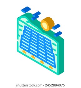 farm solar panel isometric icon vector. farm solar panel sign. isolated symbol illustration