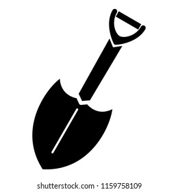 Farm spade shovel icon. Simple illustration of farm spade shovel vector icon for web design isolated on white background