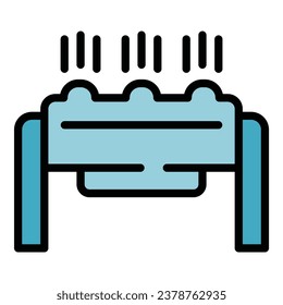 Farm sprinkler icon outline vector. Water system. Garden irrigation color flat