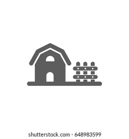 Farm store with  icon in trendy flat style isolated on white background. Symbol for your web site design, logo, app, UI. Vector illustration, EPS