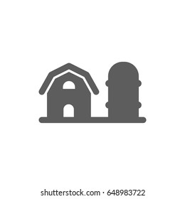 Farm store with  icon in trendy flat style isolated on white background. Symbol for your web site design, logo, app, UI. Vector illustration, EPS