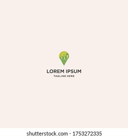 Diseño de la plantilla del logotipo de Farm Sun en la ilustración del vector 