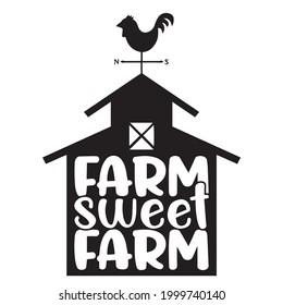 farm sweet farm logo inspirational positive quotes, motivational, typography, lettering design