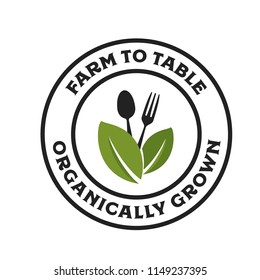 Farm To Table Organically Grown Vector Text Typography Illustration Background for Posters, Flyers, Marketing, Ads, Social Media, Branding, Business, Company, Farmer's Market