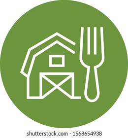 Farm To Table Outline Icon