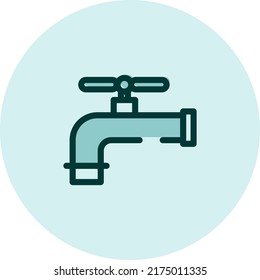 Farm tap, illustration, vector on a white background.