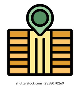 Agrartechnologie-Symbol, Umrissvektor. Digitaler Bauer. Tablettenfarbe des Systems