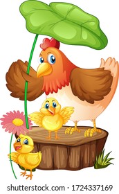 Farm theme background with farm animals  illustration