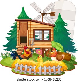 Landwirtschaftlicher Hintergrund mit Tiergrafik