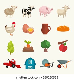 Farm Theme Icon Set