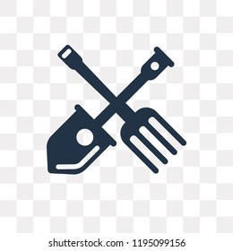 Farm Tools vector icon isolated on transparent background, Farm Tools transparency concept can be used web and mobile