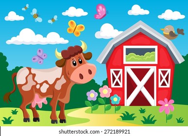 Farm topic image - eps10 vector illustration.