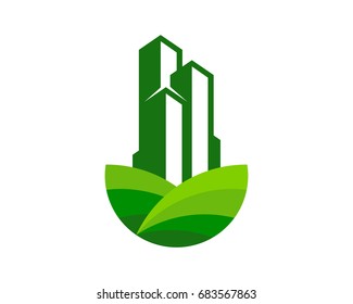 Farm Town Icon Logo Design Element