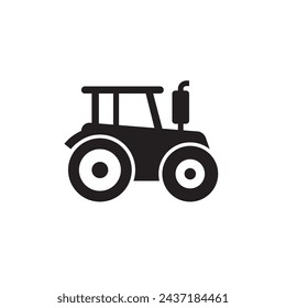 Farm tracktor logo stock vector illustration. Isolated on white background