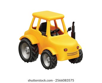 Farm tractor agriculture  3d icon illustration vector