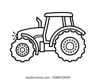 Farm Tractor Coloring Page For Children