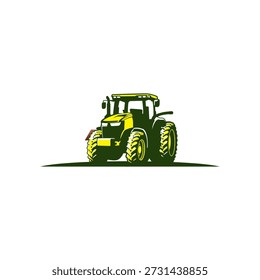 Diseño de tractor de granja sobre blanco