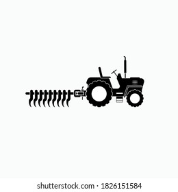 Icono del Tractor de la granja. Símbolo de equipo agrícola: como vector simple, firma para diseño y sitio web, presentación o aplicación.