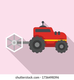 Symbol des landwirtschaftlichen Traktors. Flachbild-Darstellung des Vektorbildes des landwirtschaftlichen Betriebes für das Webdesign