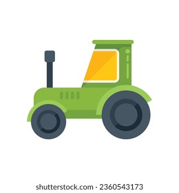 Farm tractor icon flat vector. Village farming. Rural data isolated
