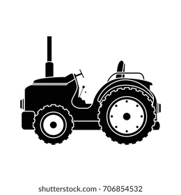 Farm tractor isolated icon