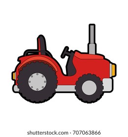 Farm tractor isolated icon