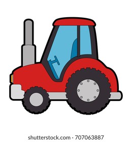 Farm tractor isolated icon