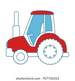 Farm tractor isolated icon