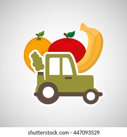 farm tractor isolated icon design, vector illustration  graphic 