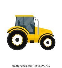 Farm tractor isolated on white background. Farm tractor concept. Vector stock