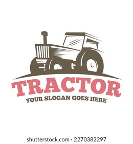 Farm tractor logo design. Tractor logo for agricultural farming