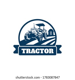 Farm Tractor Logo Template Design