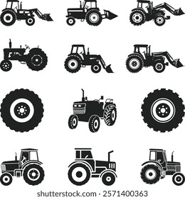 Farm tractor retro sketch. Agricultural machinery vector illustration. Tractors Vector illustration,