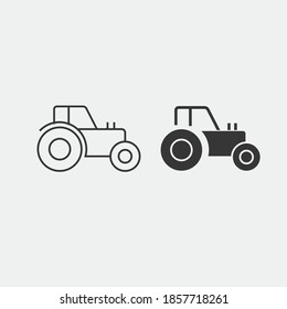 farm tractor vector icon agriculture machine
