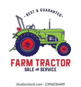 Traktorgrafik, perfekt für Farm Service und Logo-Design