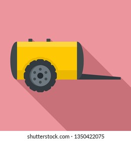 Farm trail cistern icon. Flat illustration of farm trail cistern vector icon for web design