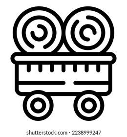 Farm trailer icon outline vector. Plant farmer. Futuristic production