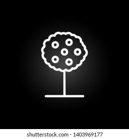farm, tree, apple neon icon. Elements of farm set. Simple icon for websites, web design, mobile app, info graphics